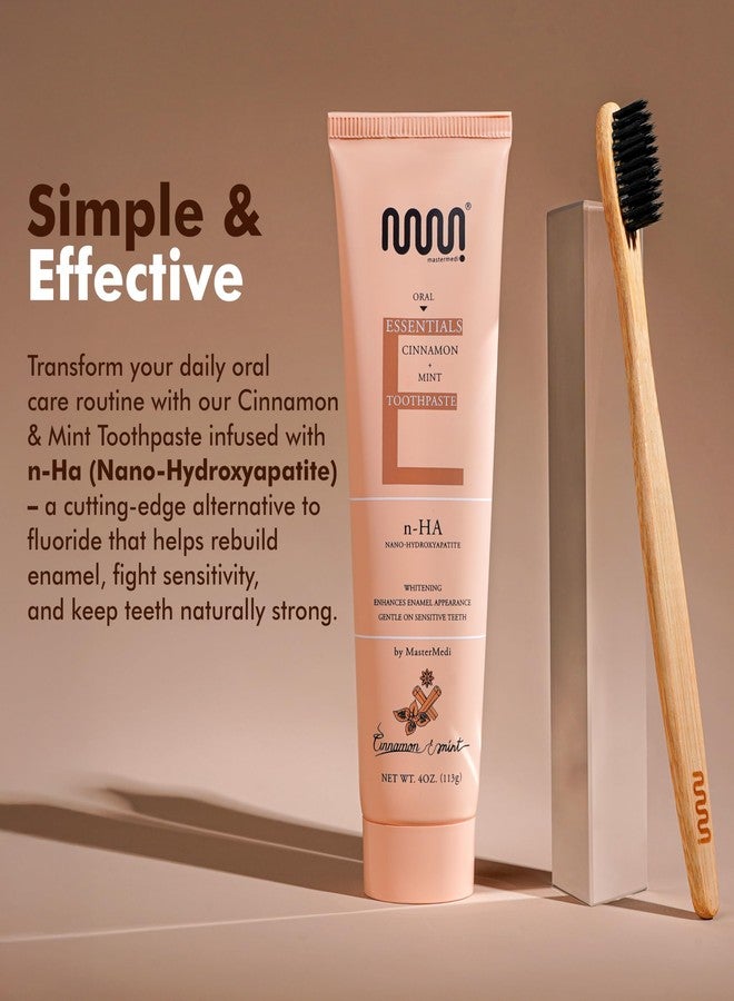 MasterMedi Nano Hydroxyapatite Toothpaste with Xylitol – Fluoride & SLS Free, Remineralizing Formula for Whitening, Sensitive Teeth, Enamel Repair (Pack of 1 (Mint & Cinnamon)) - Image 3