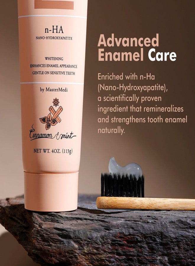 MasterMedi Nano Hydroxyapatite Toothpaste with Xylitol – Fluoride & SLS Free, Remineralizing Formula for Whitening, Sensitive Teeth, Enamel Repair (Pack of 1 (Mint & Cinnamon)) - Image 5