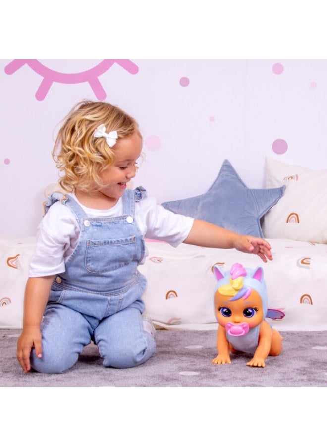 Cry Babies Interactive Crawling Doll Jenna | Makes Realistic Baby Sounds | Cries Real Tears |Interactive Baby Doll | Collectible Soft Doll | Nurturing and Imaginative Play | Sensory Development | Gift for Toddler & Kids - Image 4