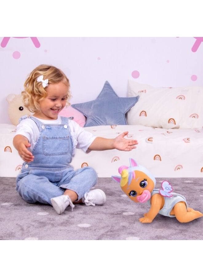 Cry Babies Interactive Crawling Doll Jenna | Makes Realistic Baby Sounds | Cries Real Tears |Interactive Baby Doll | Collectible Soft Doll | Nurturing and Imaginative Play | Sensory Development | Gift for Toddler & Kids - Image 3