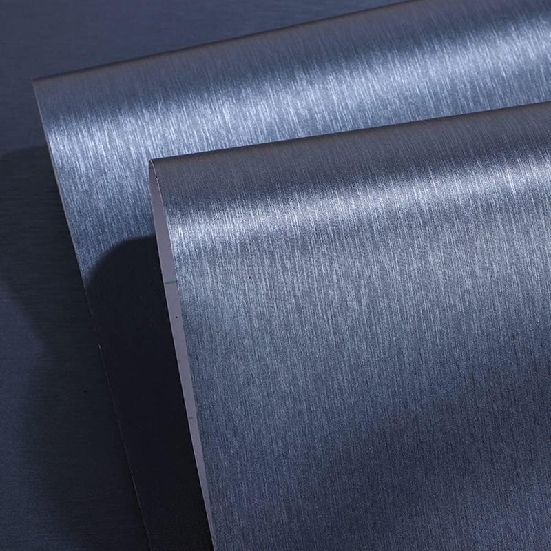 TAOGIFT Upgrade Navy Blue Peel and Stick Contact Paper for Dishwasher Fridge Refrigerator Stove Appliances Self Adhsesive Vinyl Film Stainless Steel Wallpaper Removable 15.7x117 Inches - Image 3