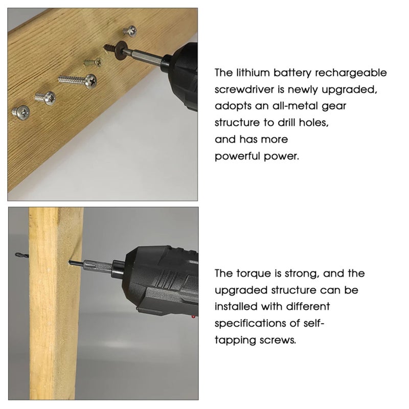 47PCS Electric Screwdriver Set 3.6V Cordless Electric Drill Screwdriver   Kit Portable Repair Tool High Precision Power Tools Foldable Electric   Screwdriver for Furniture Table Repair - Image 4