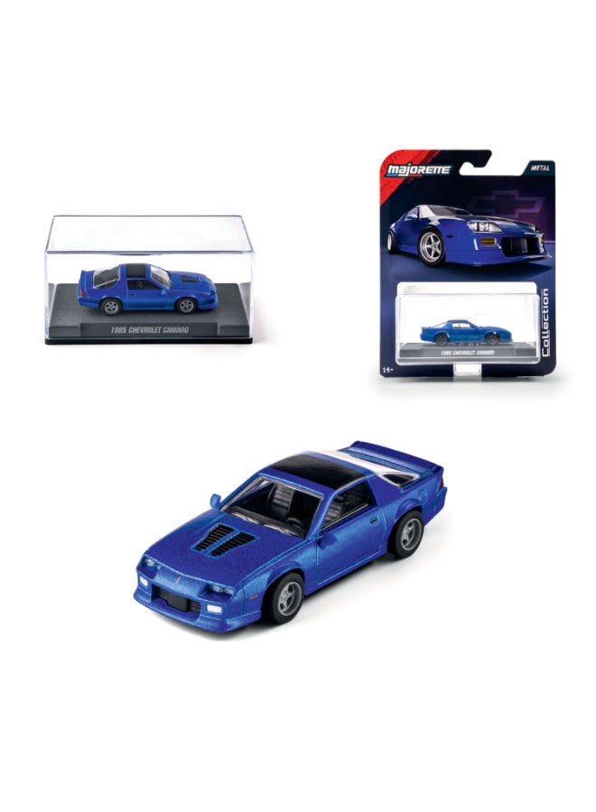 Majorette Collection 1985 Chevrolet Camaro Diecast Model Car, 1:64 Scale Officially Licensed Classic Chevy with Metal Chassis, Rubber Tires, Premium Details and Display Case - Image 1