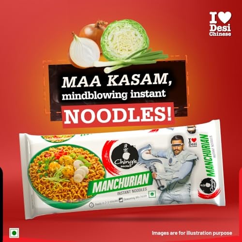 Ching's Ching’s Secret Manchurian Instant Noodles, Desi Chinese Noodles, Vegetarian, 240g - Image 3