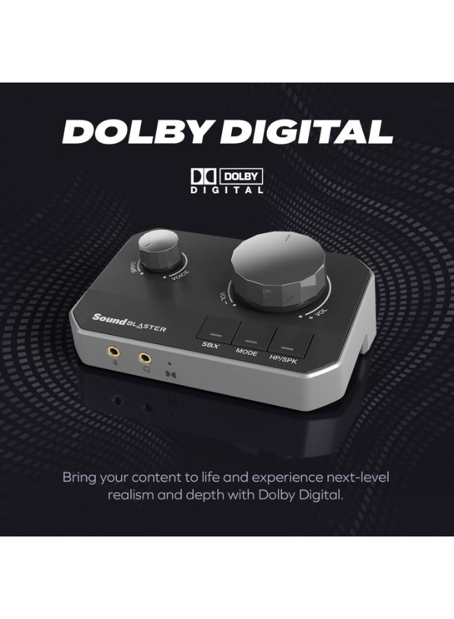 CREATIVE Sound Blaster G8 – Hi-Res Gaming USB DAC with dual USB audio mixing, Dolby Digital, Acoustic Engine, 10-band equalizer, HDMI ARC, RCA in/-out, Optical in/-out, Mic-in, Headset-in for Gamers  - Image 3