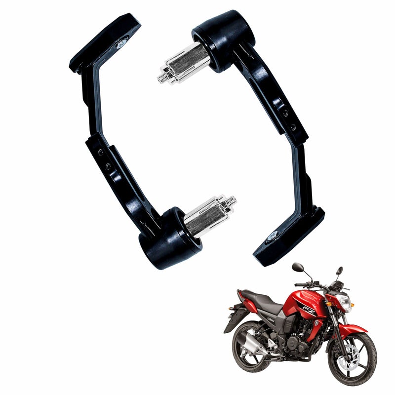 Asryd Motorcycle Brake Clutch Lever Guard Handlebar Protectors 7/8” 22MM CNC Alloy with Adjustable Angle Length (Black) for Yamaha FZ-S (Pack of 2) - Image 5