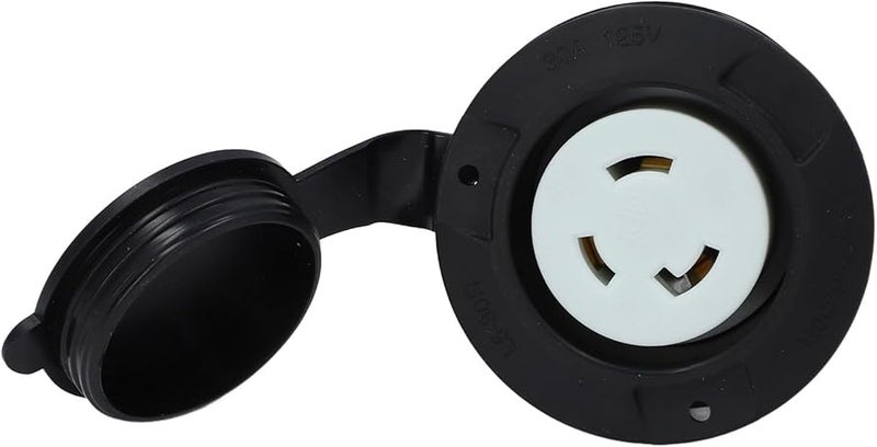 NEMA L5 30R Locking Receptacle 30A 125V Flanged Outlet RV Power Socket With Weatherproof Cap - Image 3