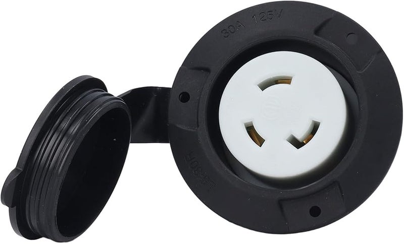 NEMA L5 30R Locking Receptacle 30A 125V Flanged Outlet RV Power Socket With Weatherproof Cap - Image 2