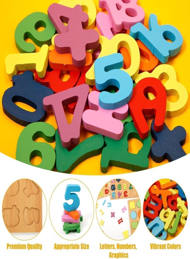 HEONAY Paint Puzzle 3 Pcs Wooden Puzzle Set with Paint Colors | Alphabet, Numbers & Shapes Learning Board Game for Kids | Early Educational Toy - Image 3