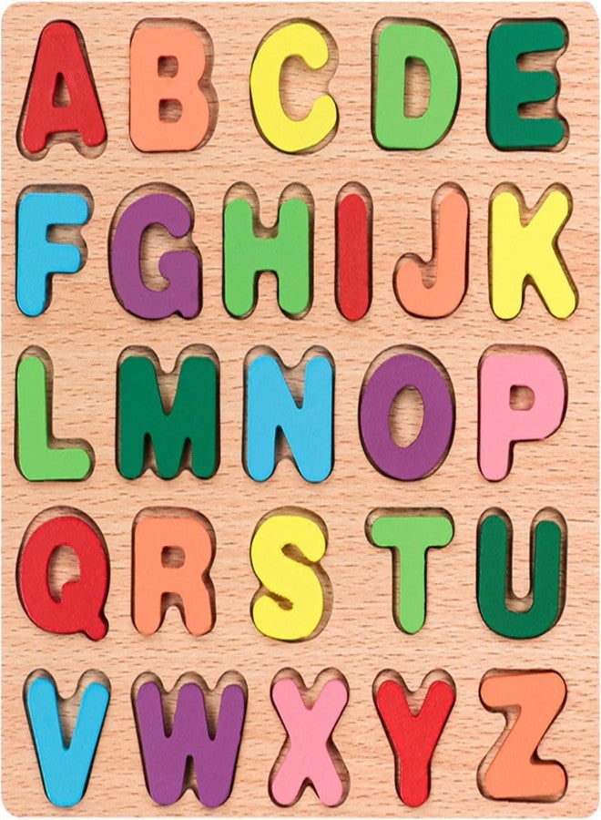 HEONAY Paint Puzzle 3 Pcs Wooden Puzzle Set with Paint Colors | Alphabet, Numbers & Shapes Learning Board Game for Kids | Early Educational Toy - Image 5