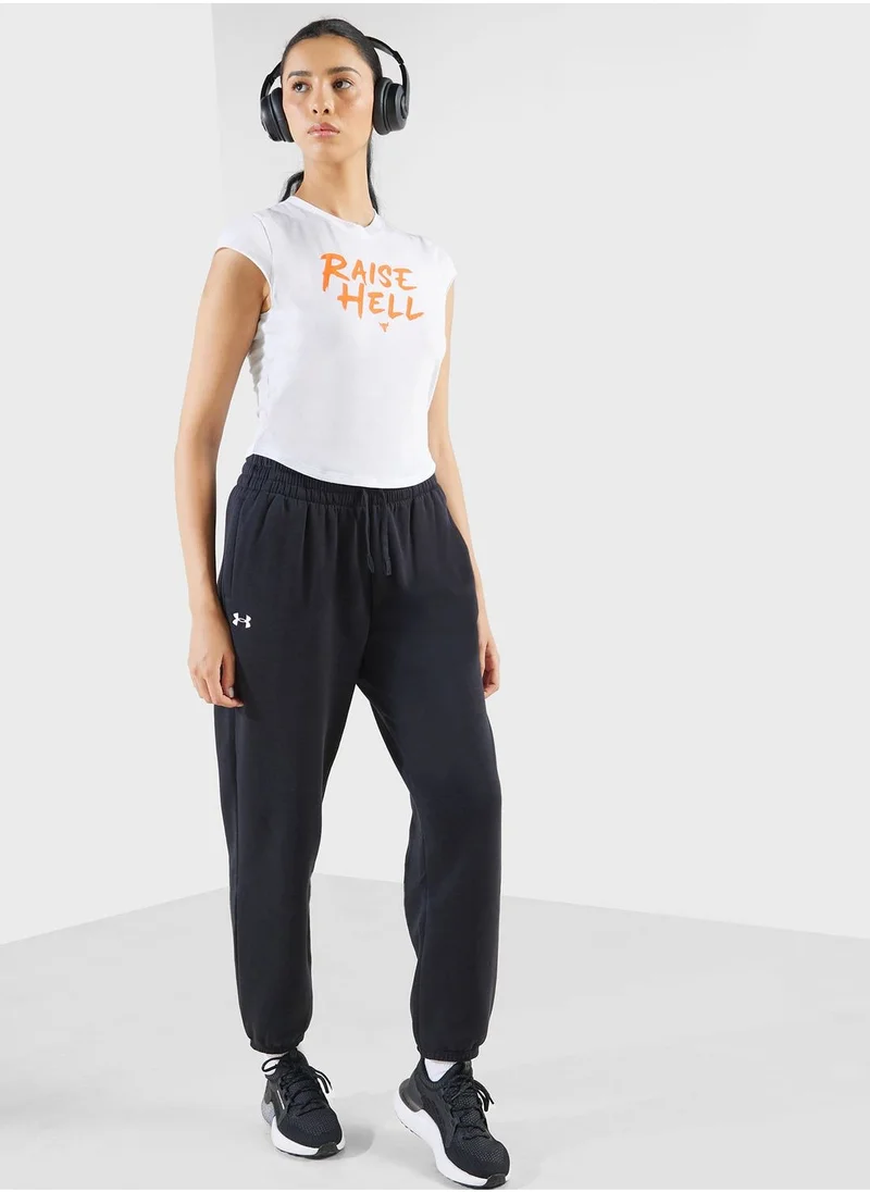 UNDER ARMOUR Project Rock Underground Cap Sleeve T-Shirt