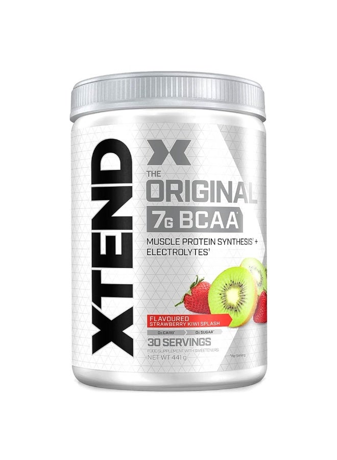 اسكتيند 7G BCAA الأصلي لاستعادة العضلات ،بنكهة الفراولة والكيوي - 30 حصة - 441 جرام - Image 1