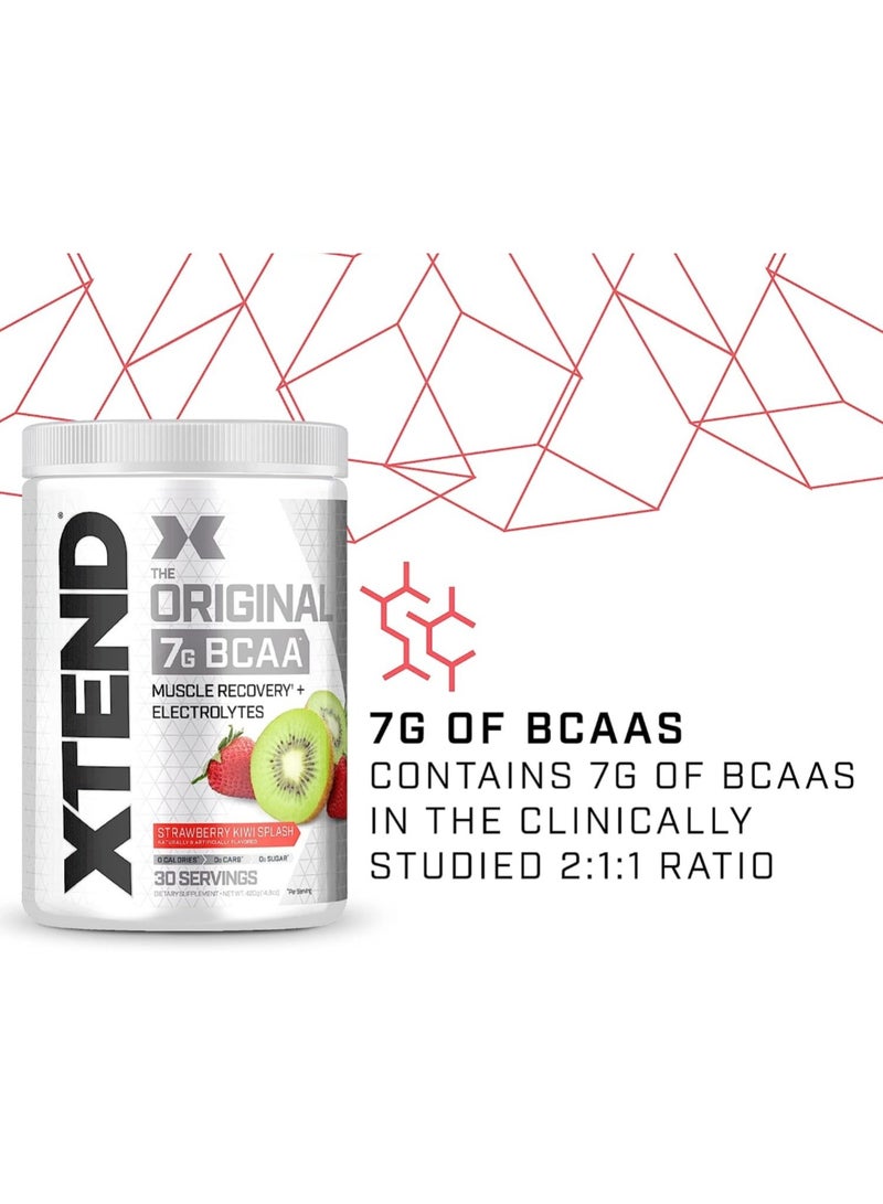 اسكتيند 7G BCAA الأصلي لاستعادة العضلات ،بنكهة الفراولة والكيوي - 30 حصة - 441 جرام - Image 2