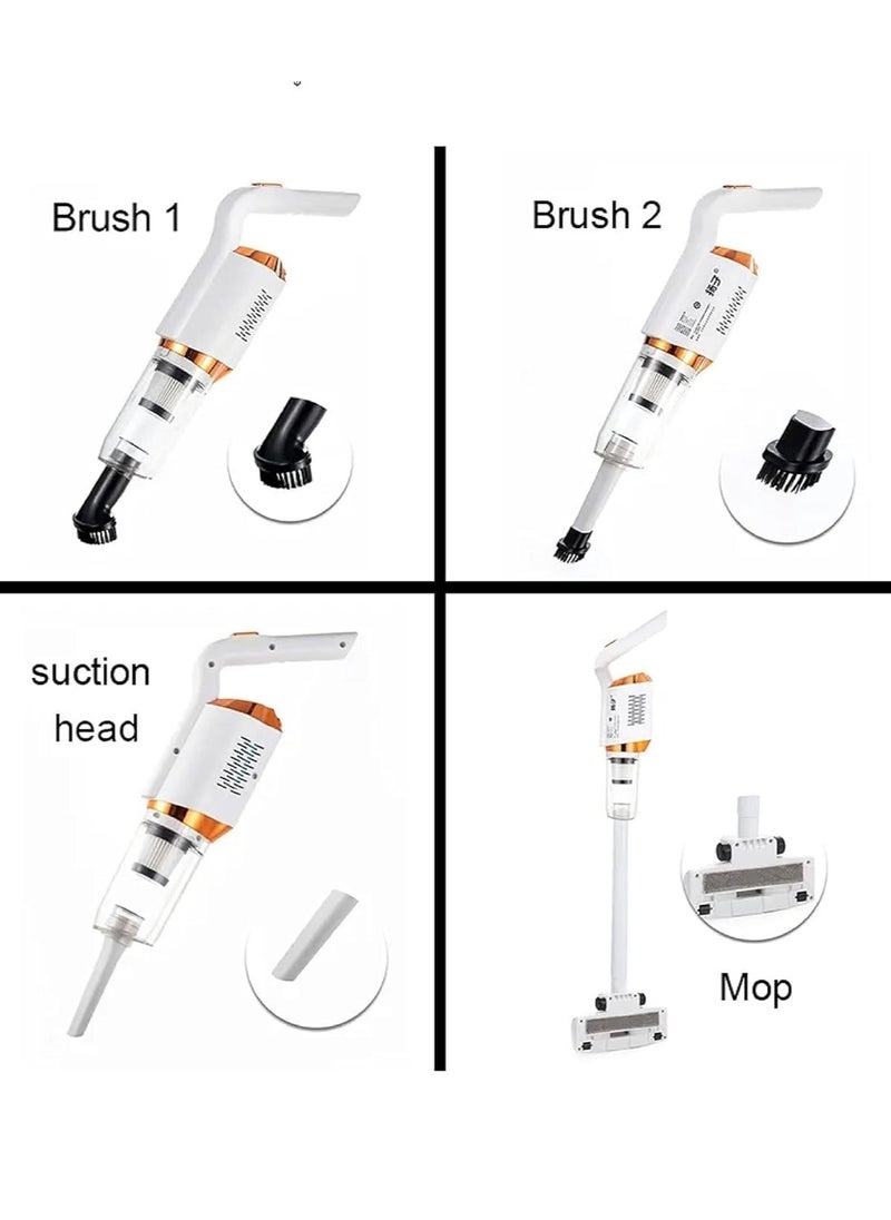 Generic - 3 in 1 Portable Handheld Rechargeable Vacuum Cleaner Dust Filter, 35 Mins Long Runtime Lightweight & Ultra-Quiet Stick Vacuum, 120 W Powerful Suction Floor Mop - Image 1