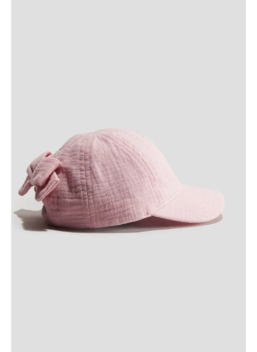 اتش اند ام Bow-Detail Muslin Cap