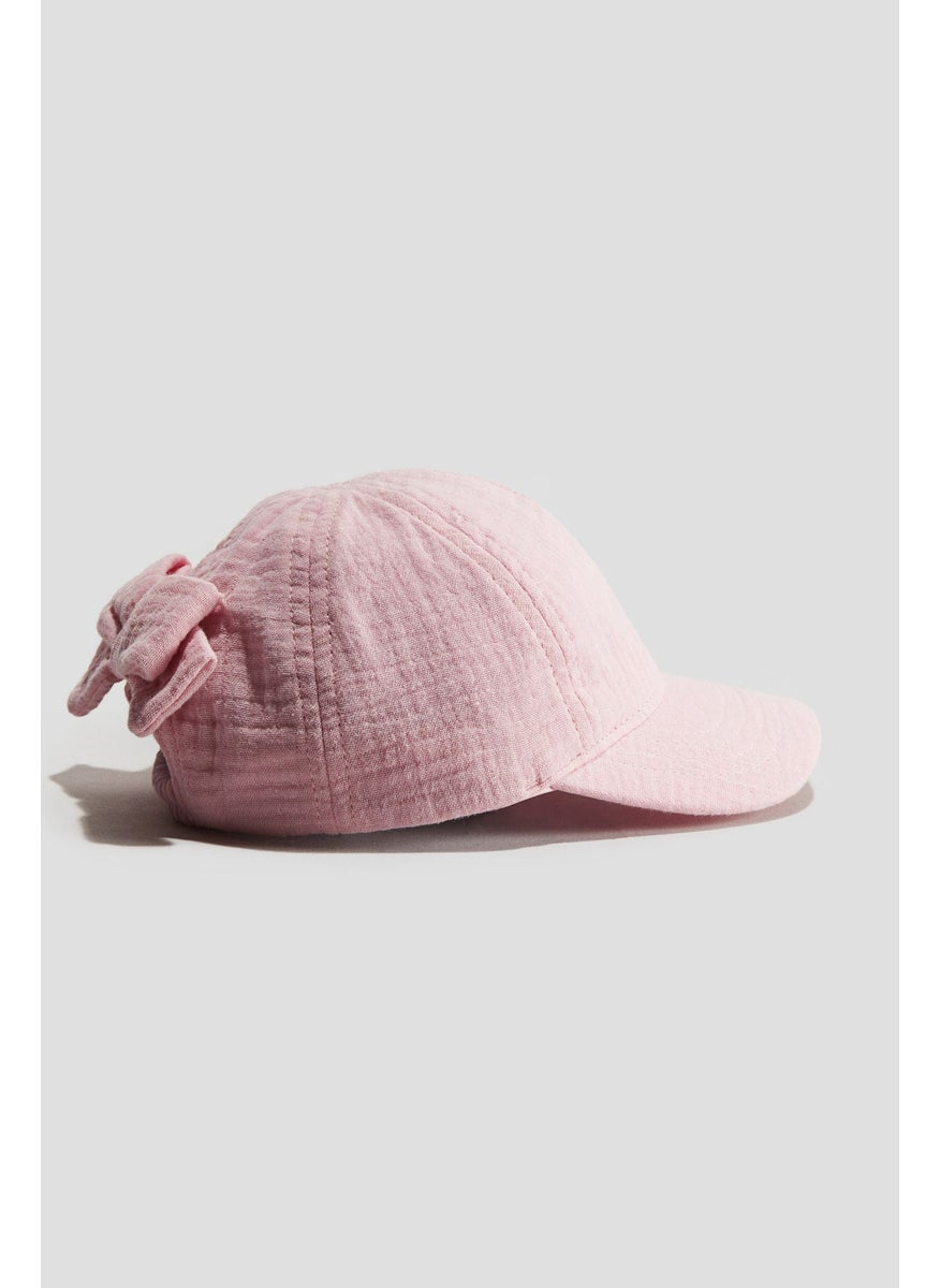 H&M Bow-Detail Muslin Cap  - Image 1
