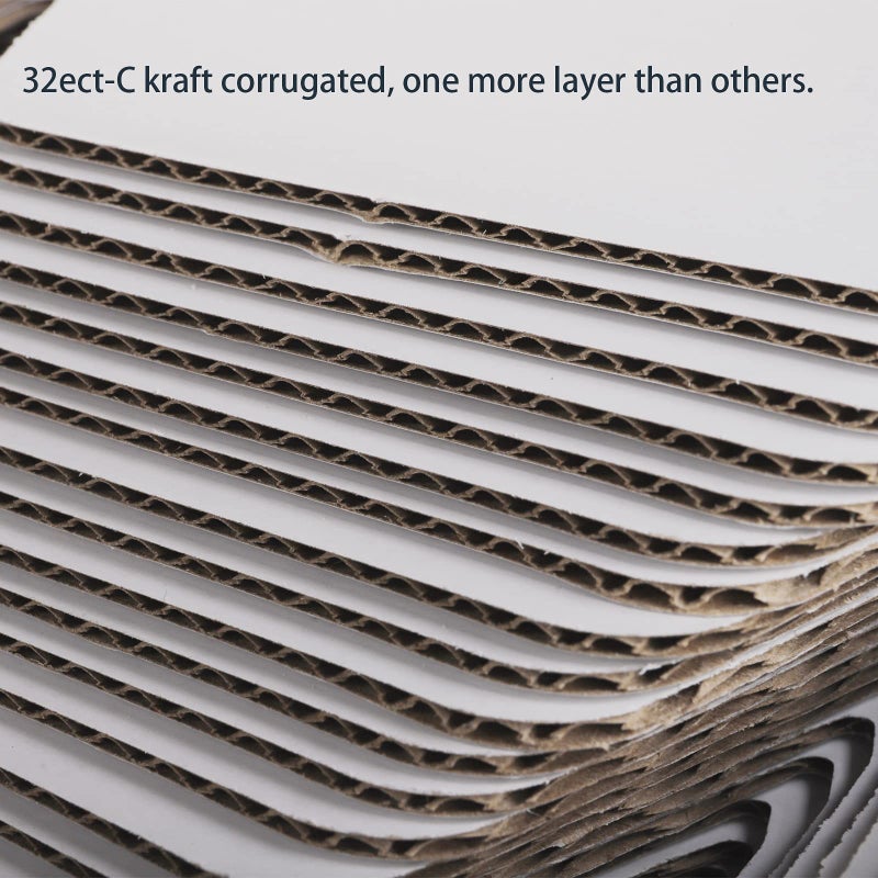 Cedilis 75 Pack Corrugated Mailer, 4x4x2 Inches Shipping Boxes, Small Cardboard Box for Shipping Mailing and Storing, Recyclable, Crush Proof, Oyster White - Image 3
