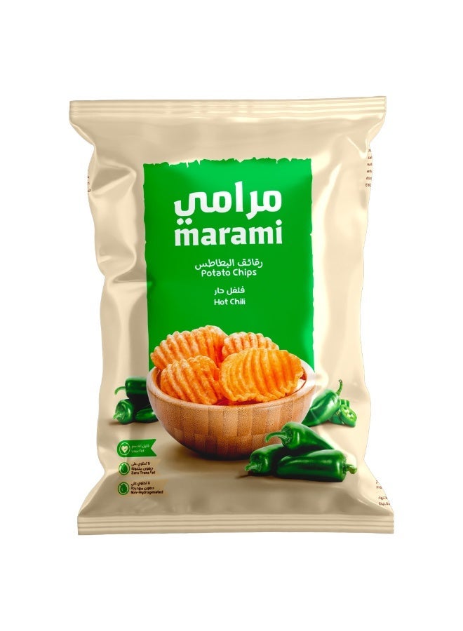 Marami Low Fat Hot Chili Flavored Potato Chips, 100g, Bundle of 3 - Image 2