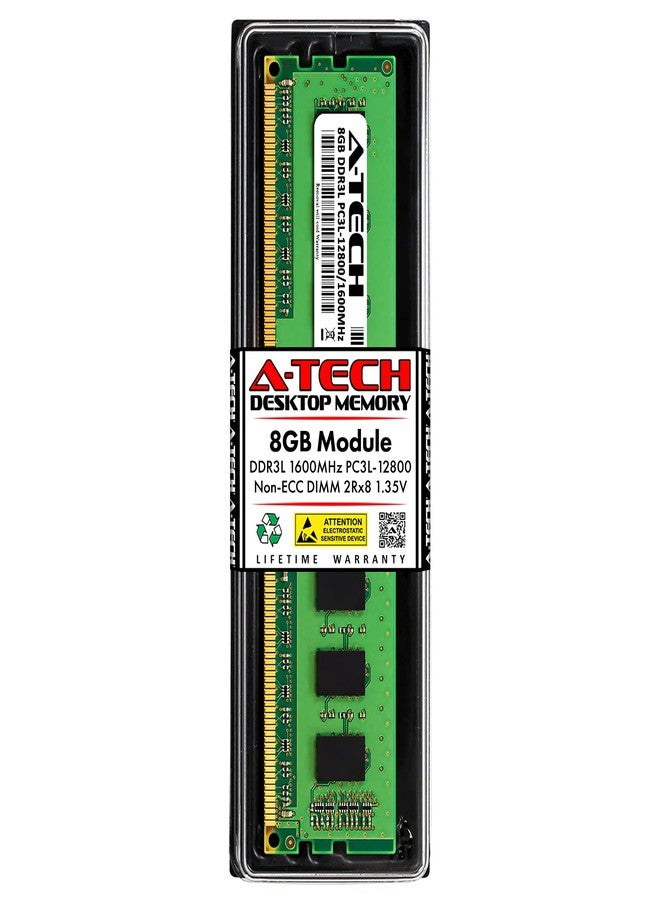 A-Tech 8GB RAM Replacement for CT102464BD160B | DDR3/DDR3L 1600MHz PC3L-12800 (PC3-12800) CL11 UDIMM 2Rx8 1.35V Non-ECC DIMM 240-Pin Desktop Memory Module - Image 1