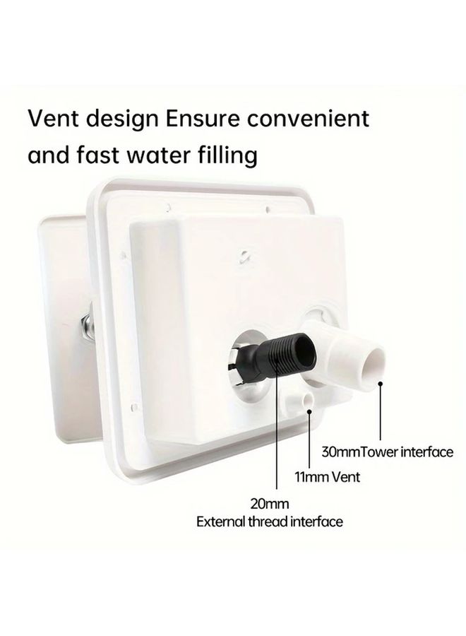Secure Lockable RV Water Filler Square Gravity Fed Inlet With Hose External Expansion Compatible Car Modification Accessory For Freshwater Systems Compact Design Leakproof Connection Highquality Hose For Van Lifers Outdoor Adventurers Model Sfwh1 - Image 5