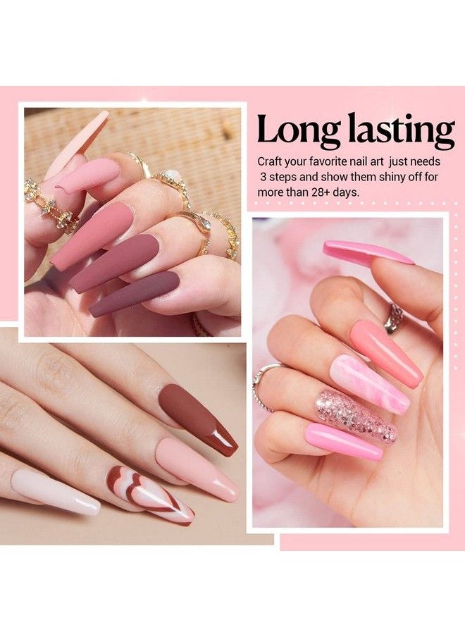 AZUREBEAUTY 29 Pcs Dip Powder Nail Kit Starter All Season 20 Colors Clear Nude Lighthot Pink Acrylic Dipping Powder Essential Liquid Set With Topbase Coat For French Nail Art Manicure Diy Salon Women  - Image 4