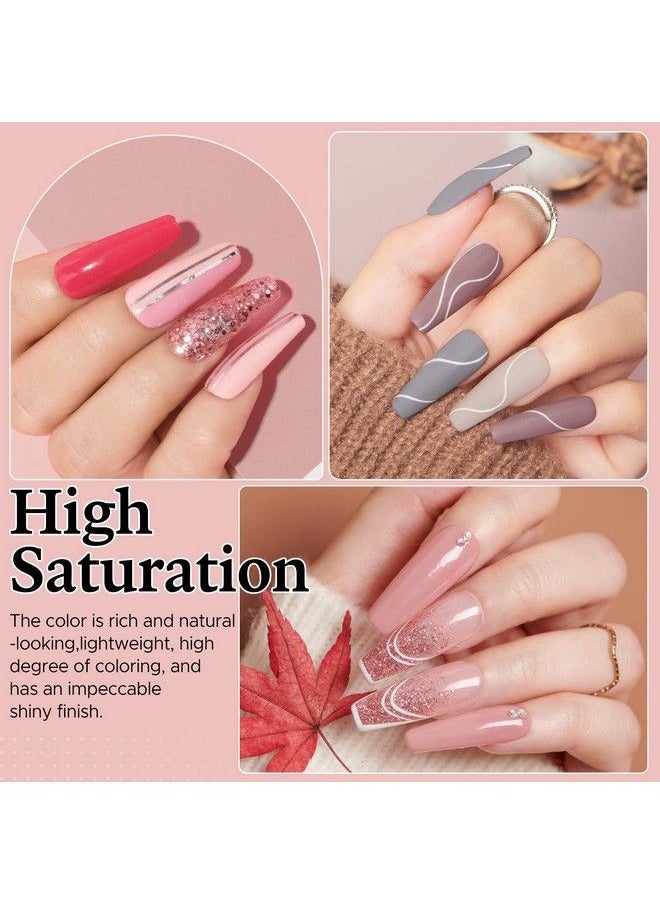 AZUREBEAUTY 29 Pcs Dip Powder Nail Kit Starter All Season 20 Colors Clear Nude Lighthot Pink Acrylic Dipping Powder Essential Liquid Set With Topbase Coat For French Nail Art Manicure Diy Salon Women  - Image 5