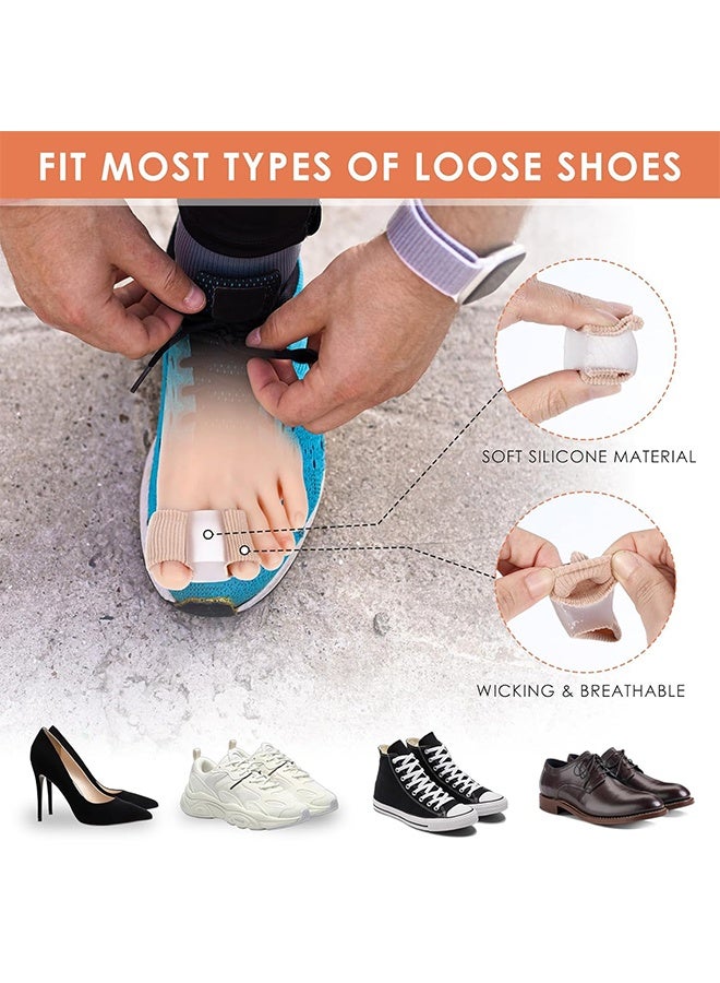 2PCS Gel Toe Separators Silicone Toe Spacers Fabric Lining Bunion Correctors Breathable Toe Straightener for Women Men Overlapping Toes Relieve Foot Pain(L) - Image 4