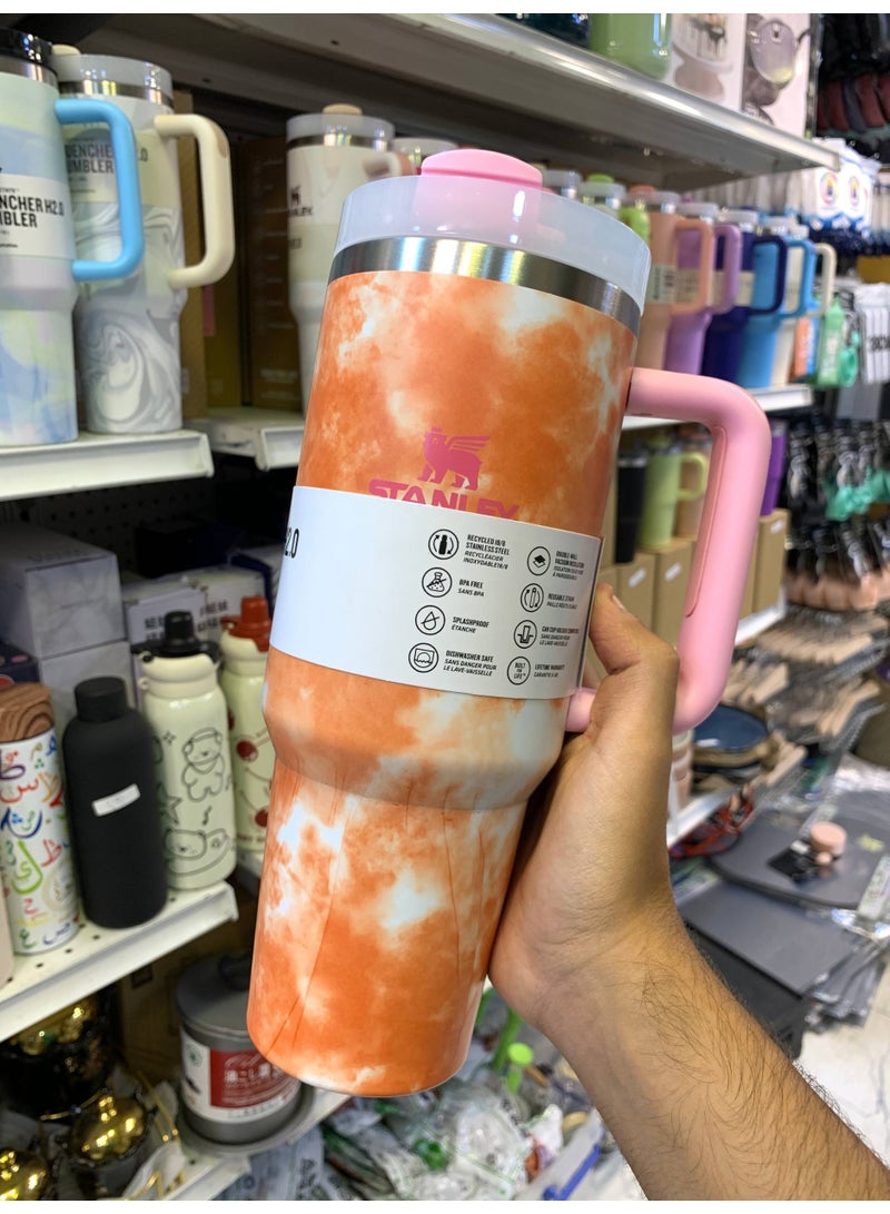 Stanley Marble Design (Trendy) Thermal Mug, 1.8L (1800ml) - Sealed, Keeps Hot & Cold with Handle & Straw - Image 3