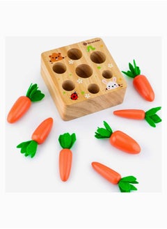 Y&D Montessori Wood Puzzle Toy with 7 Sizes Carrots  - Image 3