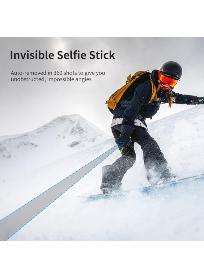 يولانزي انش 59عصا سيلفي ثلاثية القوائم غير مرئية مقاس /ون ار اس/3/اكس 3/جو 4 اكس 360لكاميرا انستا /ون ار/ون - عصا تمديد 2/ون اكس/جو 2ون اكس  قابلة للتعديل ومقاومة للماء لكاميرا TT52اولانزي الاكشن - Image 4