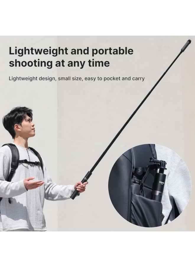 يولانزي انش 59عصا سيلفي ثلاثية القوائم غير مرئية مقاس /ون ار اس/3/اكس 3/جو 4 اكس 360لكاميرا انستا /ون ار/ون - عصا تمديد 2/ون اكس/جو 2ون اكس  قابلة للتعديل ومقاومة للماء لكاميرا TT52اولانزي الاكشن - Image 3