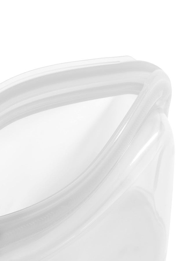 Cuisipro Reusable Stand-up Silicone Bag with Divider Stand Up, 44oz, 8.5 x 6.1inch, Clear - Image 4