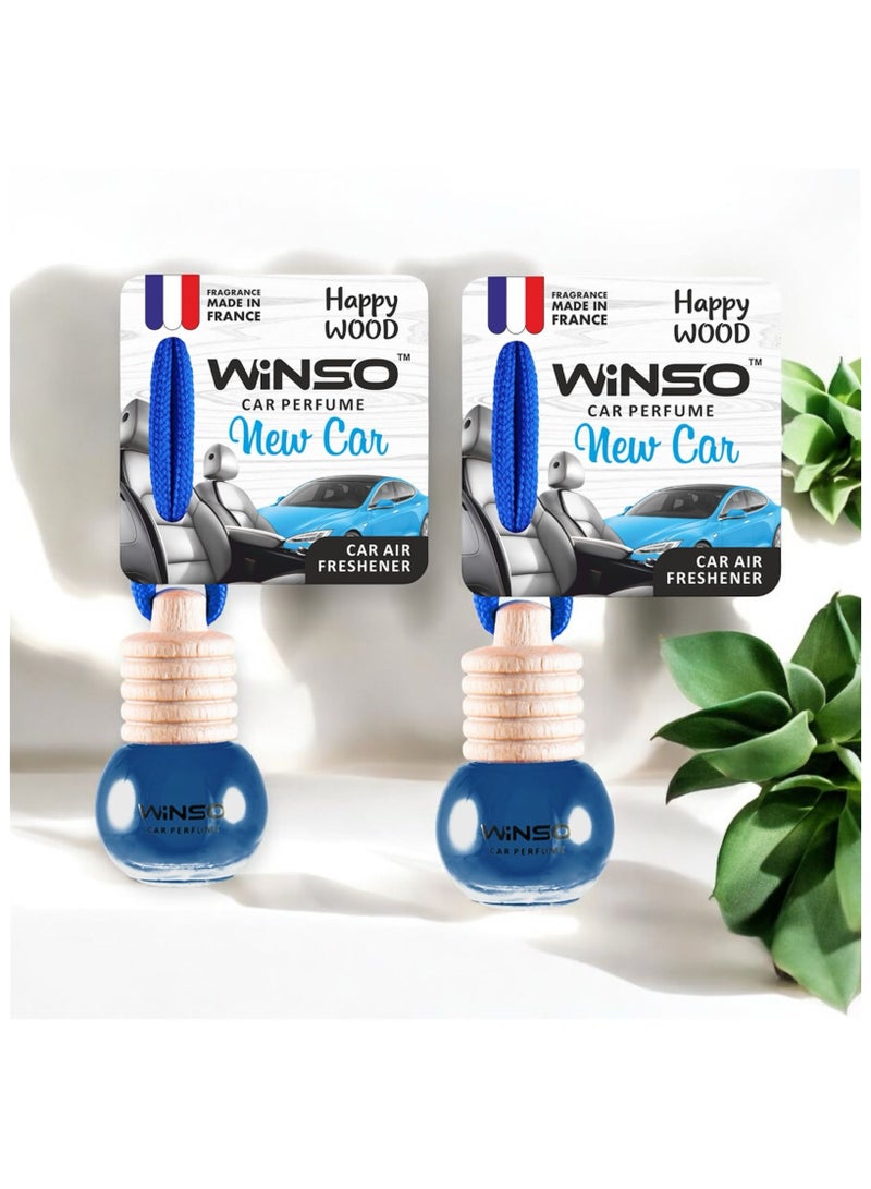 وينسو معطر جو فاخر – Happy Wood New Car عطر برائحة غريبة وساحرة. العطر مصنوع في فرنسا C160 (عبوة من قطعتين) - Image 2