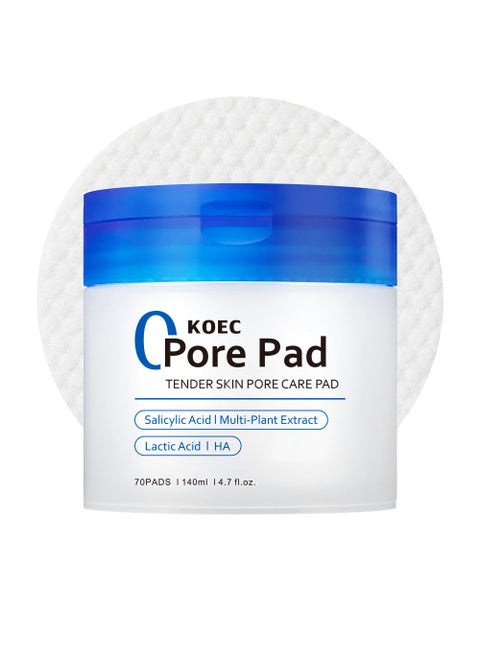 Zero Pore Pads，Dual-Textured Facial Toner Pads for Exfoliation and Pore Care with AHA Lactic Acid and BHA Salicylic Acid, Ideal for All Skin Types, 70 Pads