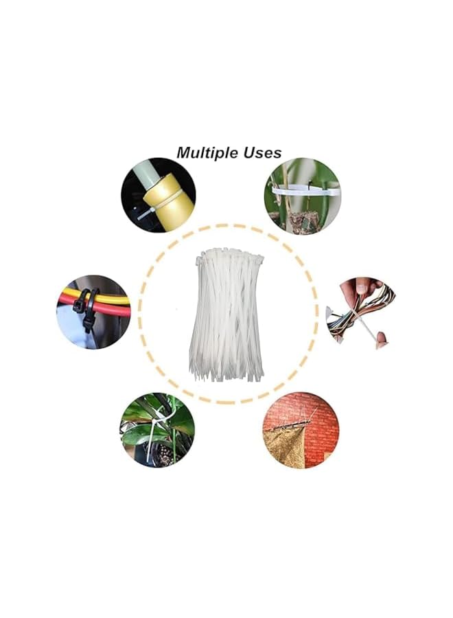 PROMASS Cable Ties, 300mm x 4mm, Pack of 100, 12" Tensile Strength 20Kg, Nylon Zip Ties, Multi-Purpose, Self-Locking - Image 5