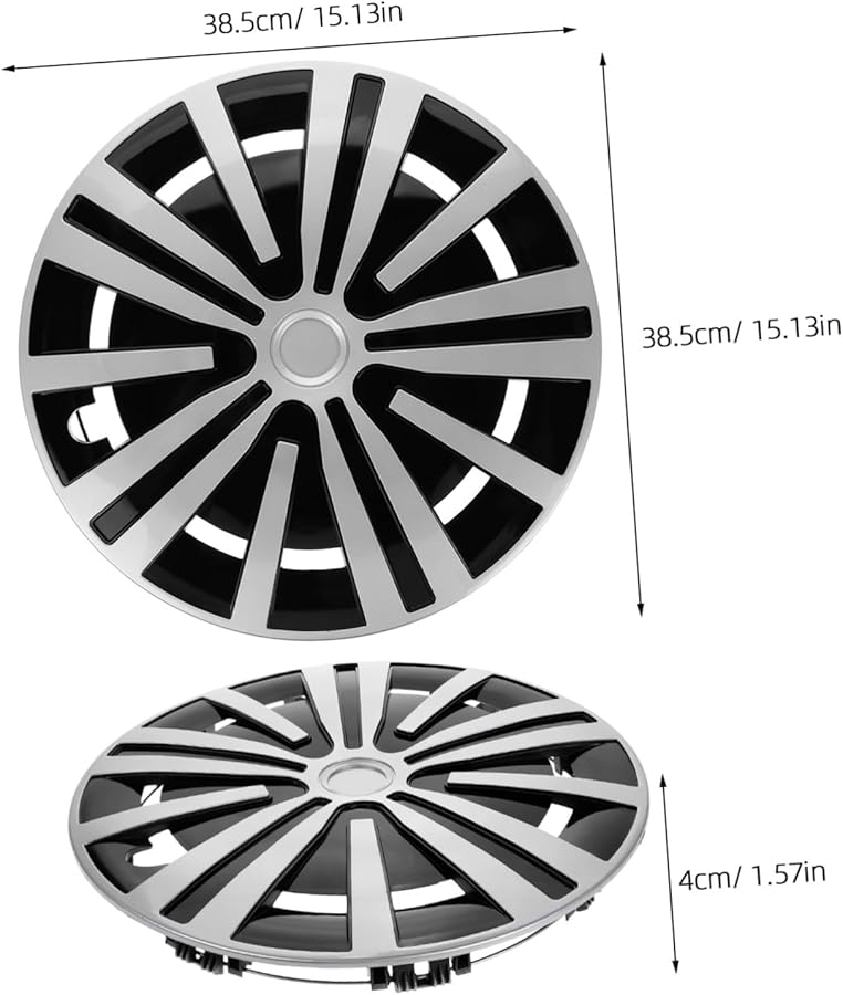 أغطية عجلات فولاذية، أغطية مركزية لسيارة وشاحنة، إكسسوارات سوداء مقاس 16 بوصة - Image 3