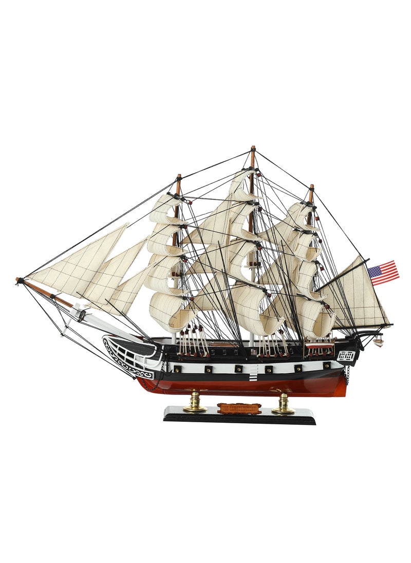 HOME DECOR SAILINGSTORY SAILINGSTORY Wooden Model Ship USS Constitution 1150 Scale Replica Ship Model Sailboat Decor 