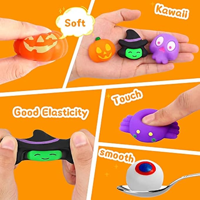 YUJUN Halloween Cauldron with 24 Squeeze Toys - Image 3