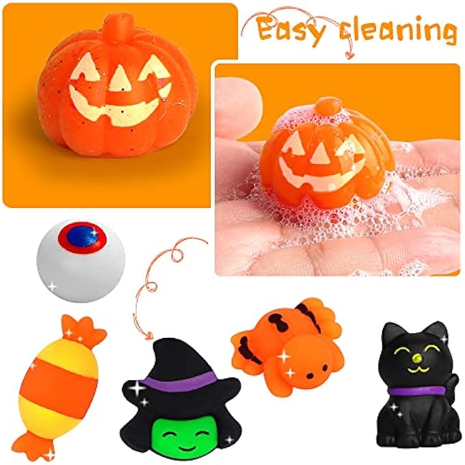 YUJUN Halloween Cauldron with 24 Squeeze Toys - Image 4