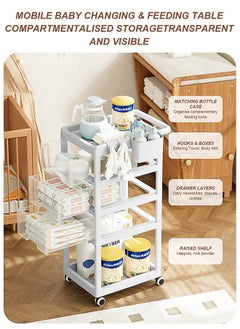 YEYA Multifunctional Baby Movable Four-Drawers Shelves  - Image 3