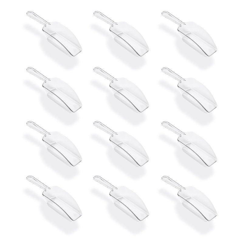 Super Z Outlet 5.5" Mini Acrylic Plastic Kitchen Scoops for Weddings, Candy Dessert Buffet, Ice Cream, Protein Powders, Coffee, Tea (Clear) - Image 1