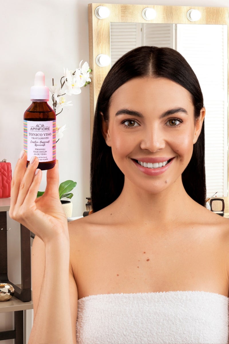APINFIORE Organic Face Toning Lotion with Aloe Vera & Propolis – Hydrating, Gentle & Reviving Formula – For Sensitive, Irritated & Rosacea-Prone Skin – Alcohol-Free – 100ml  - Image 5