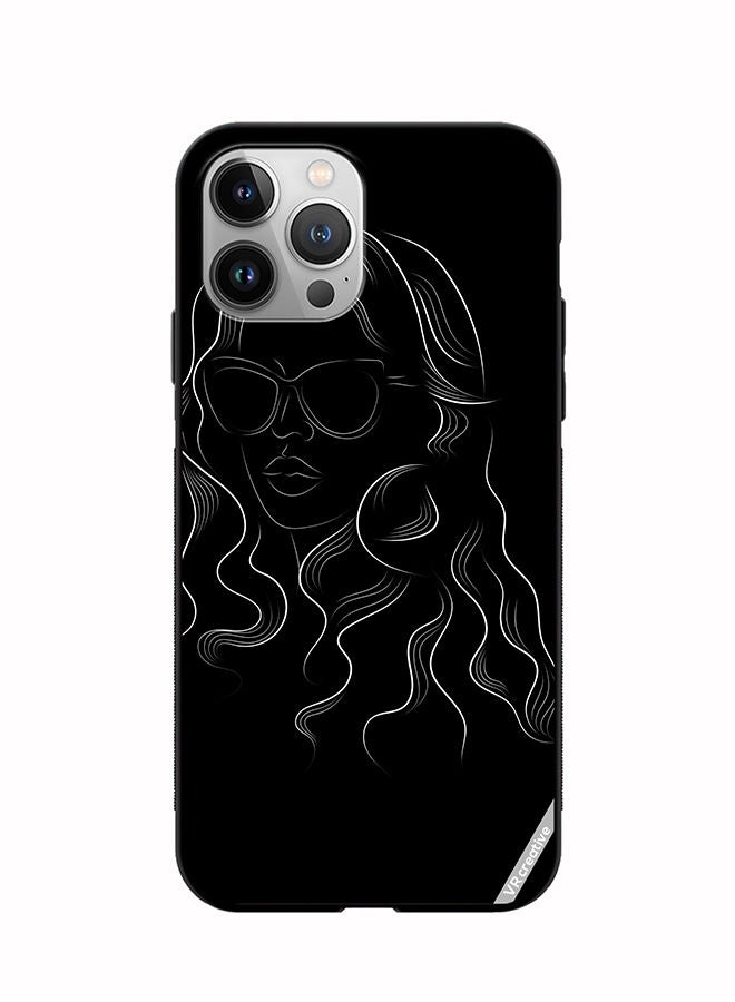 VR CREATIVE Protective Case Cover For Apple iPhone 11 Pro Line Art Long Hair Design Multicolour - Image 1
