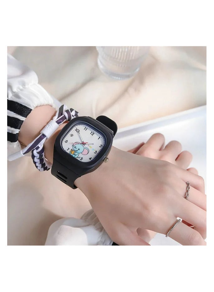ULZZANG Kids Quartz Rubber Wrist Watch - Image 1