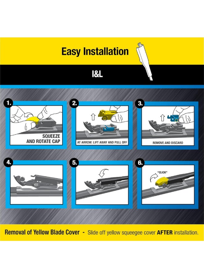 Rain-X Truck and SUV All Season Windshield Beam Wiper Blade Black 21 Inch 870221 - Image 5