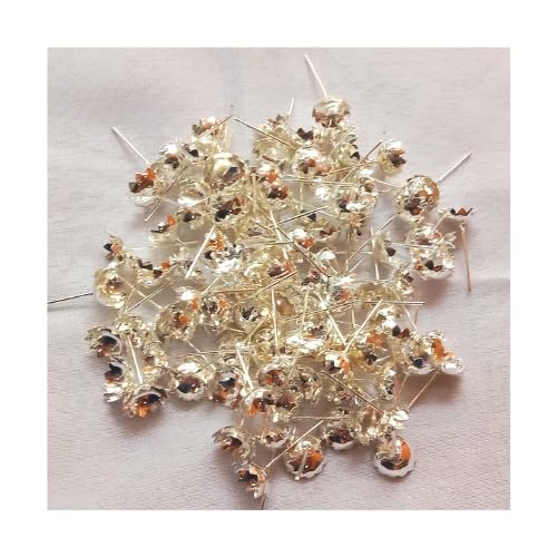 Generic PurpleBliss Lotus Flower Archana, 108 Silver and Gold Pooja Flowers, Set of 108 Metal Lotus Flower in Gold and Silver Plating, Weight: 50gms (Silver)  - Image 2