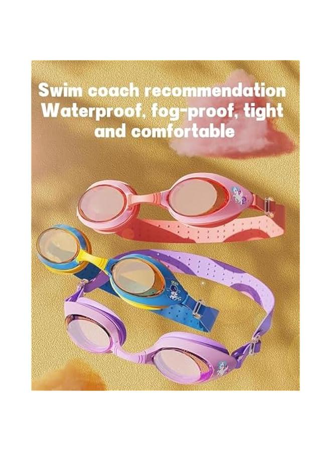 HOOKOR Swimming Cap&Goggle for Kids & Toddlers,High Elastic Silicone Waterproof Swim Cap with Anti-Fog Goggle Set for Children, Boys, Girls Age 3-12,Lovely Cute Cartoon - Image 3