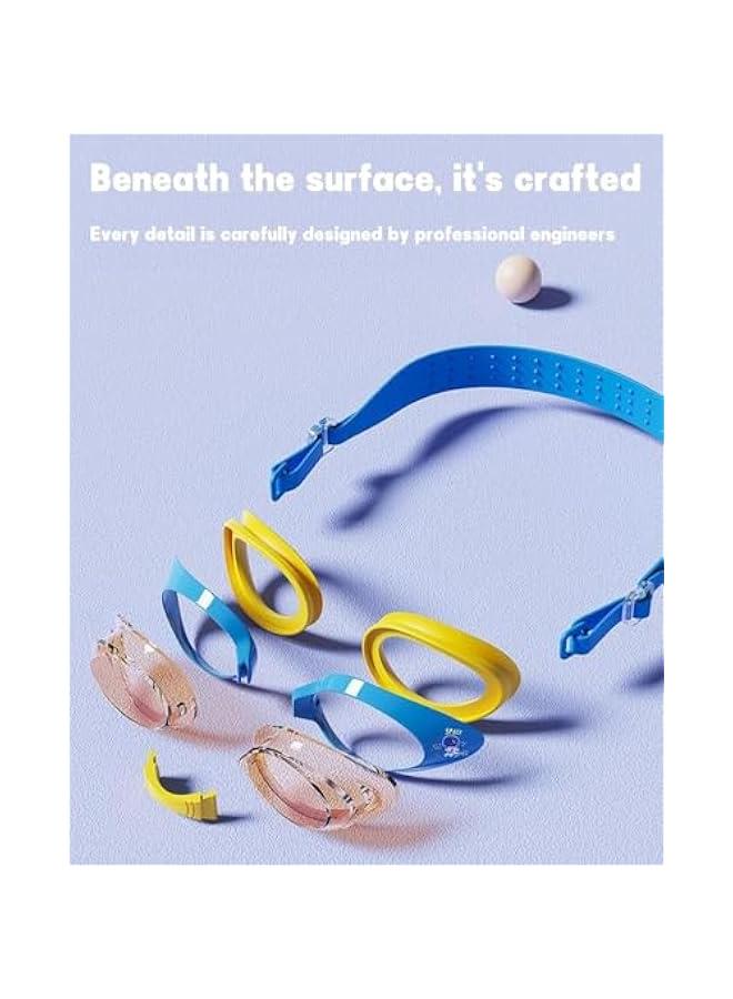 HOOKOR Swimming Cap&Goggle for Kids & Toddlers,High Elastic Silicone Waterproof Swim Cap with Anti-Fog Goggle Set for Children, Boys, Girls Age 3-12,Lovely Cute Cartoon - Image 4