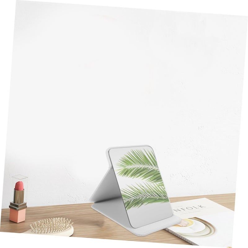 Portable Table Makeup Mirror with Stable Base Easy to Clean Elegant Design White 8 1L x 6 1W - Image 3