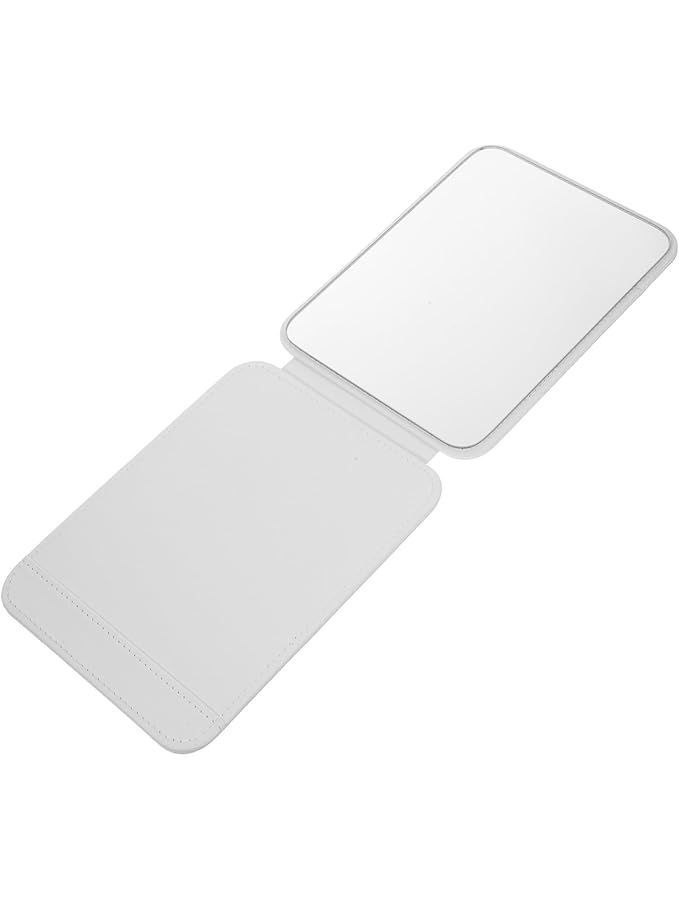 Portable Table Makeup Mirror with Stable Base Easy to Clean Elegant Design White 8 1L x 6 1W - Image 1